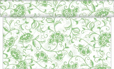 Produktbild von Sovie HOME Tischläufer Liv in Apfelgrün aus Linclass® Airlaid 40 cm x 4,80 m, 1 Stück - Floral Blumen