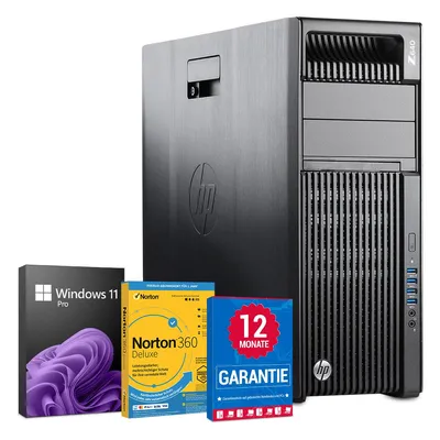 Produktbild von HP Workstation Z640 GamerStation Tower PC Computer - Intel Xeon-E5-2637-V bis zu 4x 3,7 GHz - 16GB RAM - 256GB SSD - Windows 11 - Norton 360 1 Jahr