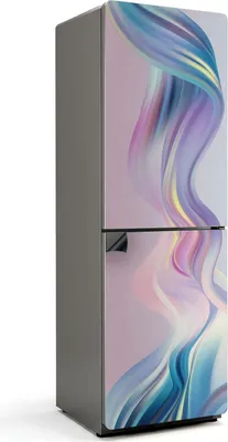 Zdjęcie produktu dla Fale w pastelowych kolorach - Magnetyczna osłona lodówki - Folia dekoracyjna magnetyczna do kuchni - Magnetyczna dekoracja lodówki - Samoprzylepna tablica magnetyczna - Folia magnetyczna na drzwi lodówki - 60x180 cm