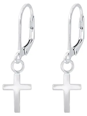 Produktbild von Kreuz Ohrringe: 925 Silber Ohrhänger