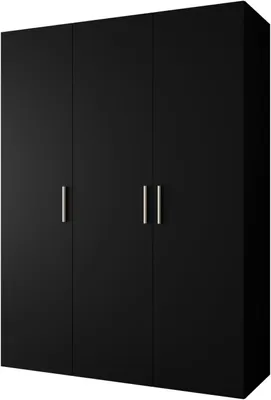 Immagine prodotto di Armadio con asta appendiabiti - Armadio contenitore per la camera da letto - Per riporre i vestiti - Tre ante - Larghezza 150 cm - Colore nero