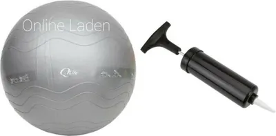 Produktbild von Gymnastikball Fitnessball Yogaball Q4Life mit Pumpe 65 cm Grau