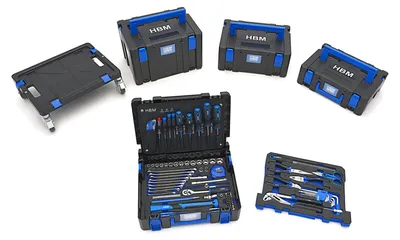 Immagine prodotto di Carrello porta attrezzi / portautensili completo di utensili cassetti, 4 scomparti con ruote, 105 pezzi, valigette complete con utensili per fai da te, cassetta degli attrezzi con ruote, valigetta attrezzi, Hbm