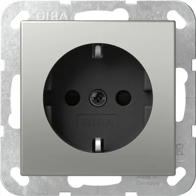 Image de Gira SCHUKO, Système 55, acier inoxydable, 1 pièce
