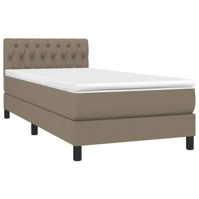 Produktbild von vidaXL Boxspringbett mit Matratze Taupe 100x200 cm Stoff