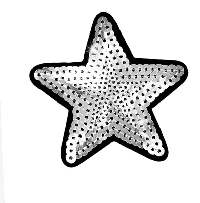 Pailettenaufbügler, Pailettenaufnäher, Aufbügler, Aufnäher, Flicken silber