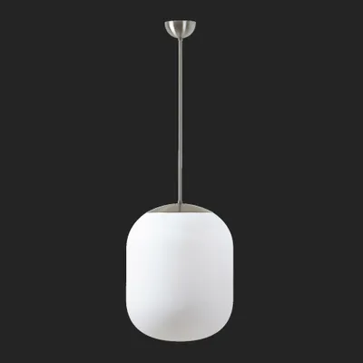 Imagen del producto de OSMONT TAN68714 TANIA P2: Lámpara colgante de vidrio, acero inoxidable cepillado / blanco, grado de protección IP40, 4000 K, iluminación de emergencia LED de 41 W, combinada, con autonomía de 3 horas