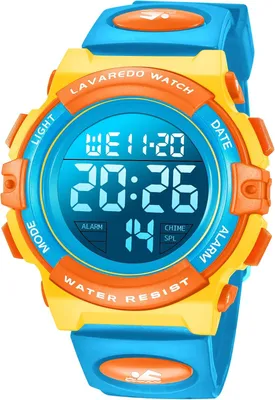 Produktbild von Digital Uhren für Kinder Jungen - 50 M Wasserdicht Sports Outdoor Silikon Armbanduhr mit Wecker/Stoppuhr/LED-Licht/Stoßfest/Datum,Elektronische