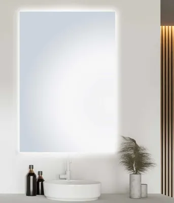 Obrázek produktu pro BD ART LED koupelnové zrcadlo obdélník Luna 70x50 cm, nástěnné koupelnové zrcadlo s osvětlením, barva světla neutrální 4200K, IP44