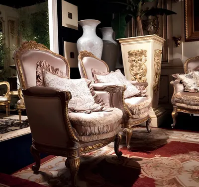 Produktbild von Sessel Lehnstuhl Lese Stuhl Ohrensessel Luxus Sofa Polster Italienische Möbel