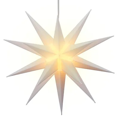 3D LED Weihnachtsstern XL Ø 60 cm weiß Timer IP44
