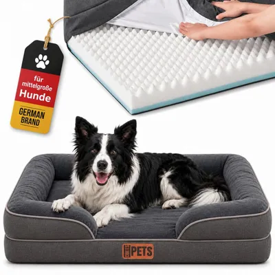 Produktbild von Orthopädisches Hundebett mit Memory-Schaum für kleine und mittelgroße Hunde