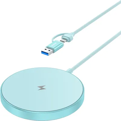 Image de Chargeur magnétique MagSafe de 15W, chargeur sans fil magnétique, station de charge inductive compatible avec MagSafe