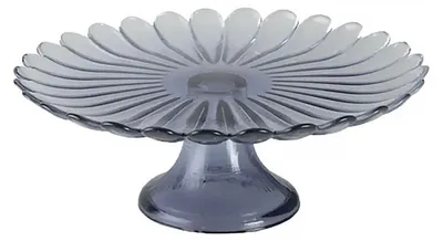 Produktbild von Blaue Tortenplatte mit Fuß, 21 cm – Frühling