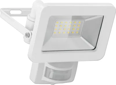 Produktbild von goobay LED-Außenstrahler, 20 W, mit Bewegungsmelder mit 1700 lm, neutralweißem Licht 4000 K, PIR-Sensor und M16-Kabelverschraubung weiß