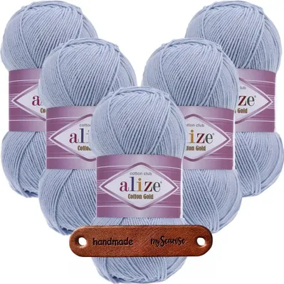 Produktbild von 5 x ALIZE Baumwolle Gold 40 Blue mit Label