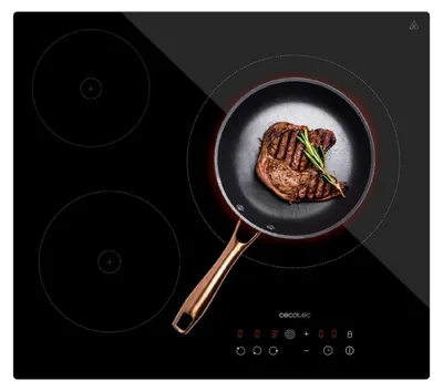 Produktbild von Cecotec 02852, Schwarz, Integriert, Keramik, 3 Zone(n), 3 Zone(n), Medium