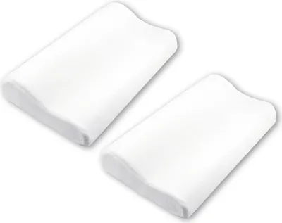 Produktbild von HAC24 Orthopädisches Viscoschaum Nackenkissen, Frottee-Bezug (80% Baumwolle, 20% Polyester), ca. 50 x 30 x 10 cm, ideal für Reisen