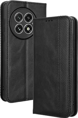 Produktbild von OnePlus 13 Hülle - Coverup Vintage Style Klapphülle - Schwarz