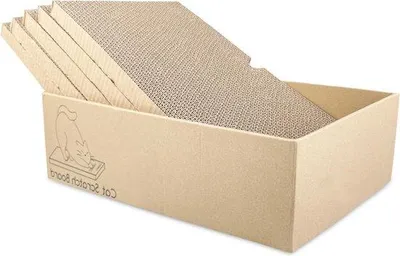 Produktbild von Krabplank recyclebaar dubbelzijdig kattenkrabplank 43 x 254 x 127 cm - Spielzeug für Katzen