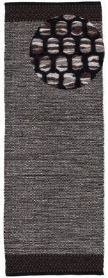 Image de carpetfine Tapis tissé à plat Kilim Mia couloir Marron 80x350 cm | Tapis moderne pour le salon et la chambre à coucher