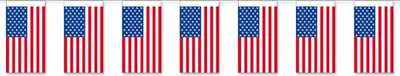 Produktbild von Papier-Fahnenkette USA 4,5m als Hänge-Deko