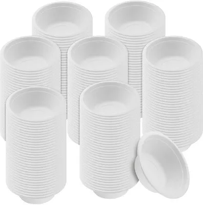 Image de Assiettes en papier jetables, 200 pièces, forme ronde, 350 ml, pour les événements