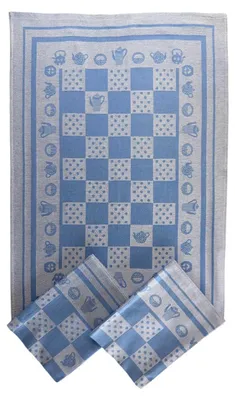 Obrázok produktu pre Extra savá utierka 50x70 cm Čajník/ bodka modrá 3 ks