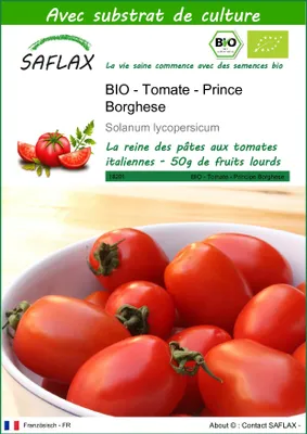 Image de SAFLAX  -- Tomate - Prince Borghese - 10 graines - Avec substrat - Solanum
