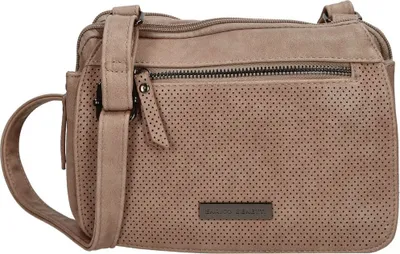 Produktbild von Kleine Damen Tasche Schultertasche Umhängetasche Crossover Bag Leder Optik Handtasche Taupe
