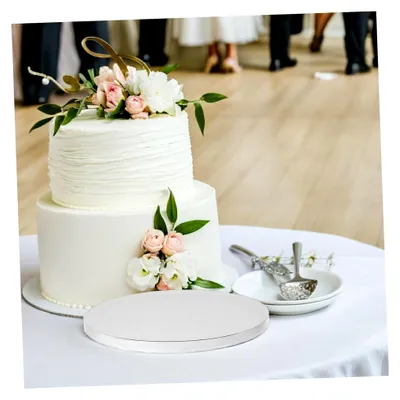 Produktbild von 10 Stück runde Tortenplatten aus Pappe für Desserts und Kuchen für Geburtstagsfeiern, Hochzeiten und Partys