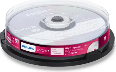 Produktbild von Philips DVD-Rohlinge, 240 Min, 8.5GB, bedruckbare Oberfläche, Speed 8x, Spindel (25 Disc)
