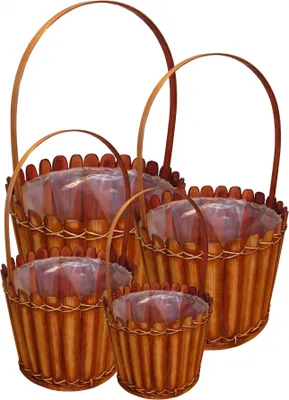 Obrázek produktu pro Bambusový obal na květinu set 4 ks