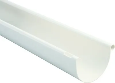 Produktbild von Marley Dachrinne Kunststoff halbrund Verkehrsweiß RAL 9016 RG 100 mm L = 1000 mm
