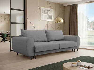 Obrázek produktu pro BEAUTYSOFA | Moderní pohovka CORTEZ – pohovka s rozkládací funkcí a úložným prostorem – šedá