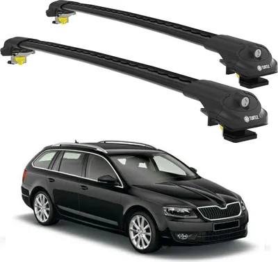 Produktbild von TURTLE DACHTRÄGER AIR-1 SKODA OCTAVIA 5E 2012 - 2019 (Raised Rails)  , Schwarz