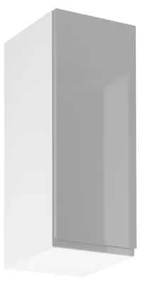 Image de Meuble haut de cuisine ARBOR - largeur 30 cm, gris/blanc brillant, design droit