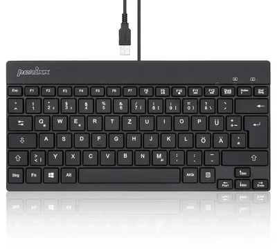 Image de Perixx PERIBOARD-326 DE Corded Keyboard German, QWERTZ Black Backlit