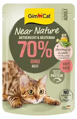 Productafbeelding van GimCat Near Nature Rundvlees - Graanvrij natvoer voor katten vanaf 7 maanden