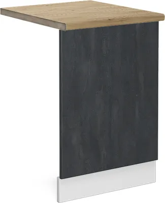 Produktbild von Frontblende Vicco R-Line Schwarz Beton 45 cm AP Eiche, Model 47026