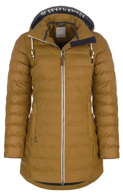 Produktbild von Dry Fashion Damen Polyurethan-Mantel Danzig gesteppt in Zimt, Größe 50