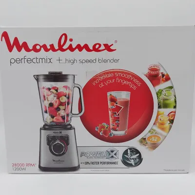 Produktbild von Moulinex LM811D, Tischplatten-Mixer, 1,5 l, Pulsfunktion, Eis-Crusher, 1200 W, Stahl, Grau