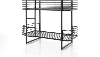 Produktbild von Vipack Etagenbett Metall Oscar Schwarz Schwarz