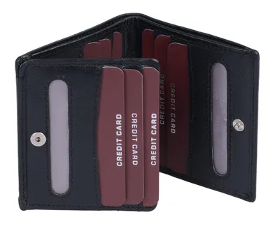 Produktbild von LEAS Kreditkartenhülle, Scheckkartenmappe Echt-Leder, schwarz Card-Collection