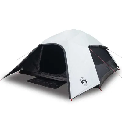 Produktbild von Kuppel-Campingzelt 4 Personen Weiß Dunkel Wasserdicht