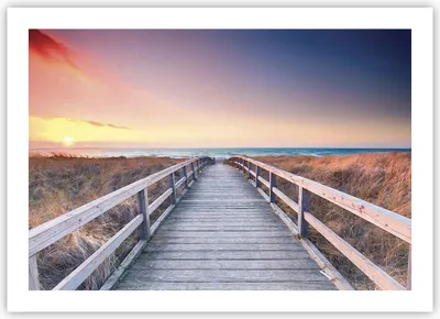 Produktbild von Poster - Poster ohne Rahmen - Weg Meer Brücke - 70x50 cm - Wand Bild - Wanddeko - Wandbilder - Kunstposter - Wandposter - Bilder - Kunstdruck - Wanddekoration - Wandbild - P2XAA70x50-4948