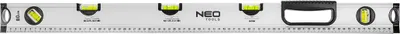Immagine prodotto di NEO TOOLS livella speciale lunga 60/80/100 cm, larga 30 mm, alta 6 cm, 5 livelle, vari angoli, 0°, 1,5°, 3,5°, 45°, 90°, base tubolare, precisione ±0,5 mm/m (80 cm)