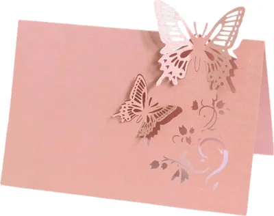 Image de 50PCS Cartes de Table Papillon 3D, Cartes de Table Papillon 3D Cartes de Table Nom Elégant Pour Décoration de Table Réception Party