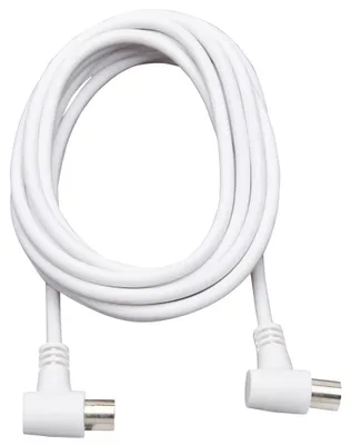 Productafbeelding van REV Koaxialkabel Geräteanschlusskabel gewickelt 3m weiß 1 x Stecker 1 x Kupplung