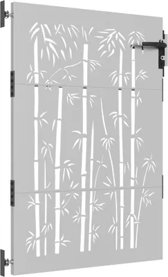 Produktbild von vidaXL Gartentor 85x150 cm Cortenstahl Bambus-Design
